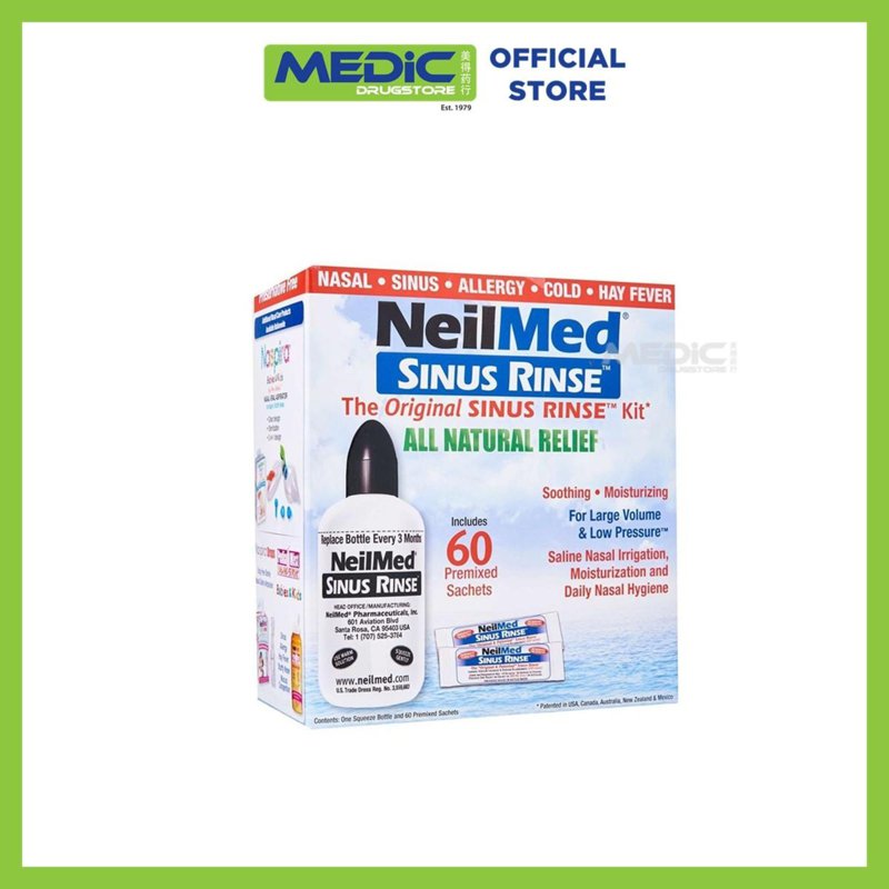 NeilMed Sinus Rinse Kit With 60 Packets - By Medic Drugstore 60 S