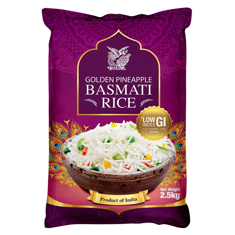 Golden Pineapple India Basmati Rice (Low GI) 2.5 KG