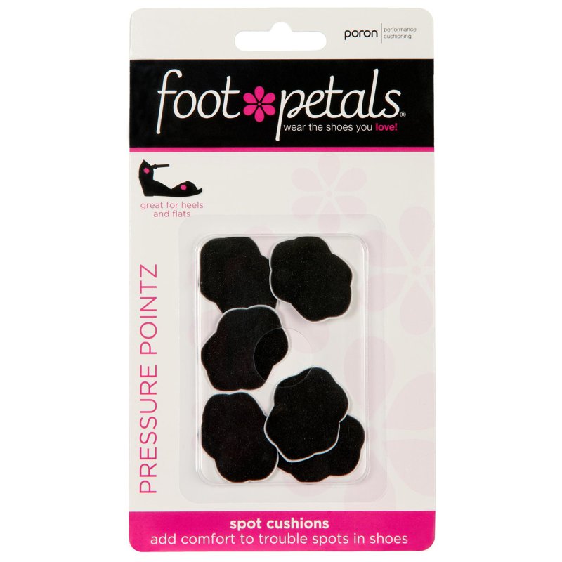 Foot Petals Spot Dot Cushions 6 pcs - Black 6 S