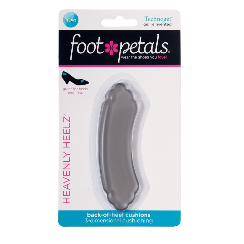 Foot Petals Back of Heel Gel Cushions 1 pair - Charcoal 2 S
