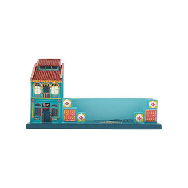 ACE Peranakan House Polyresin Card Holder - Turquoise 1 S