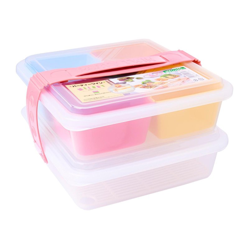 Inomata Picnic Five 2 Layers Lunch Box With A Belt Carrier