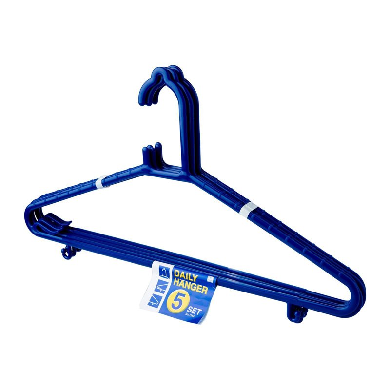 Kokubo Blue Plastic Clothes Hanger 5 Piece 5 PC
