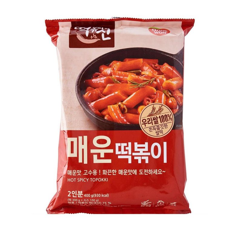 Dongwon Korean Rice Cake Topokki - Hot & Spicy 420 G