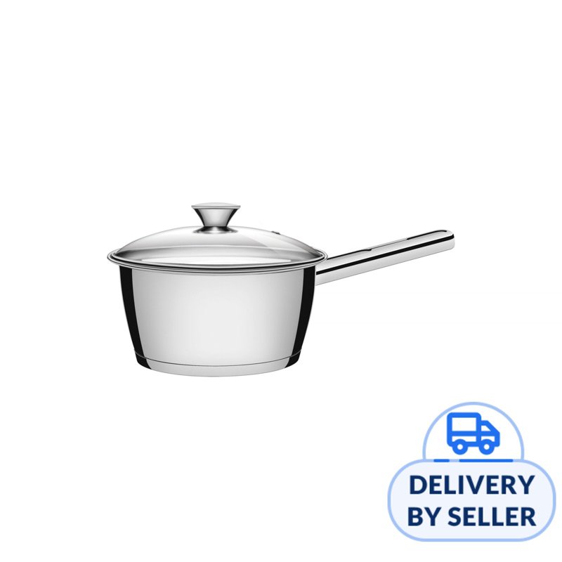 Tramontina Allegra 16cm Sauce Pan w Glass Lid, S S 3 Ply Base
