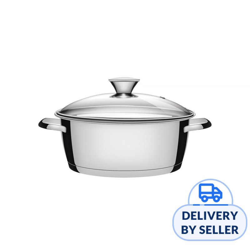 Tramontina Allegra 24cm Casserole w Glass Lid, S S 3 Ply Base