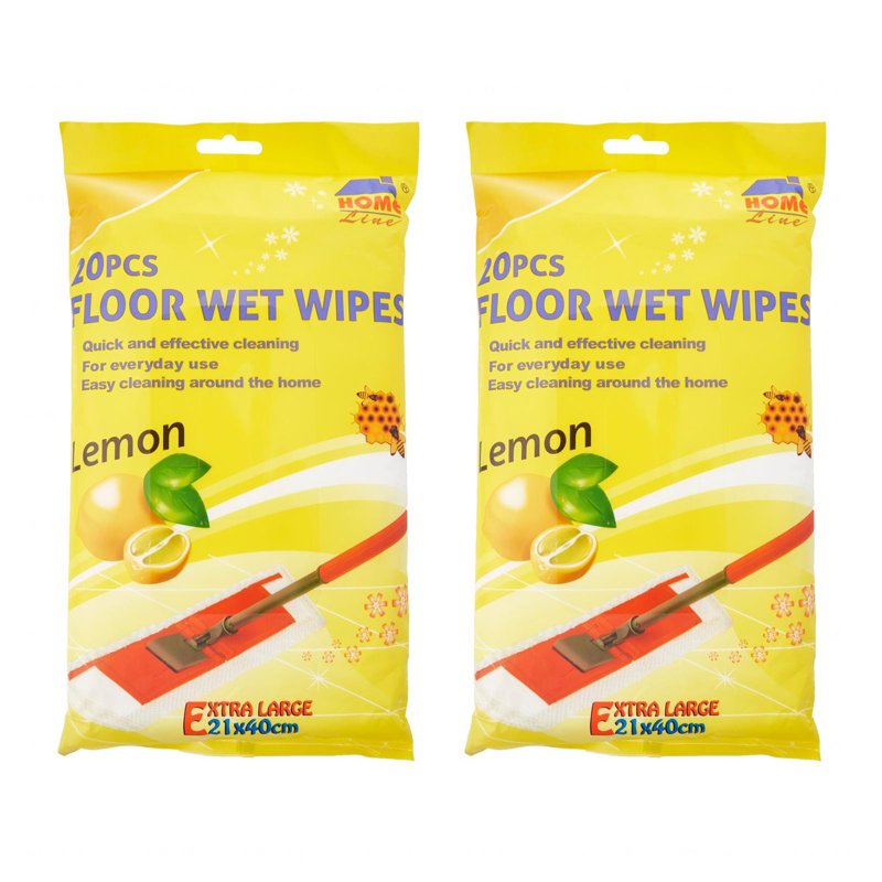 Home Line Floor Wet Wipes 2 x 20 S