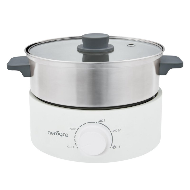Aerogaz AZ-2021MG 2 In 1 Mini Cooker with Grill Plate 1 S