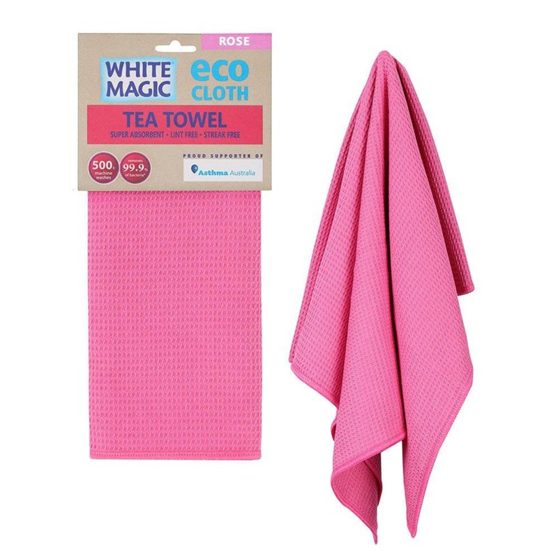 White Magic Tea Towel Single Rose