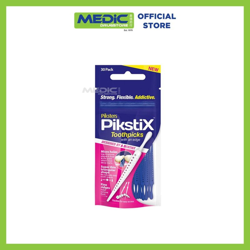 Piksters Pikstix Toothpicks 30S - By Medic Drugstore