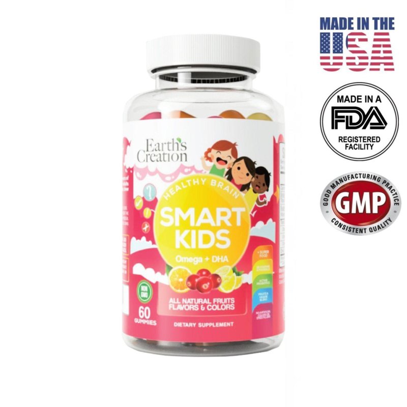 Earth's Creation Smart Kids Gummy Omega with DHA 60 S