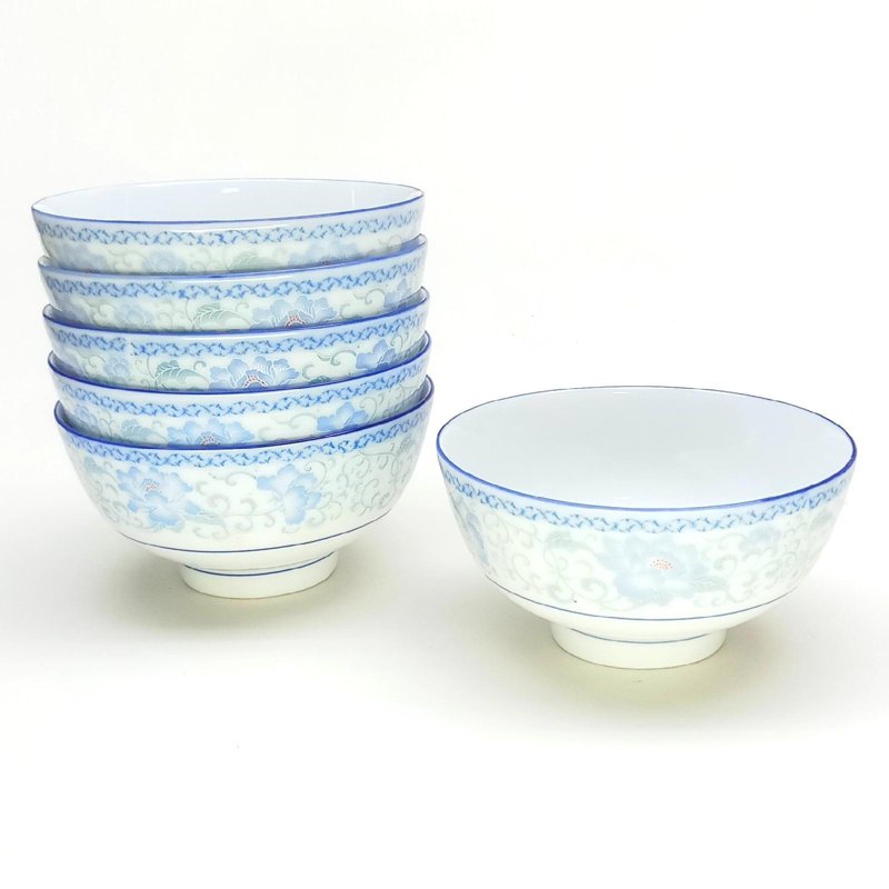 Ciya Korean Lotus 4.5 Inch Porcelain Bowl 6 S