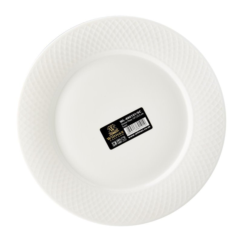 Wilmax England Porcelain Dinner Plate Set
