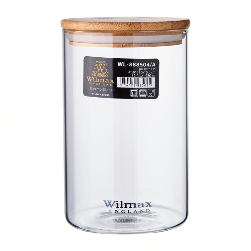 Wilmax England Thermo Glass Jar With Lid