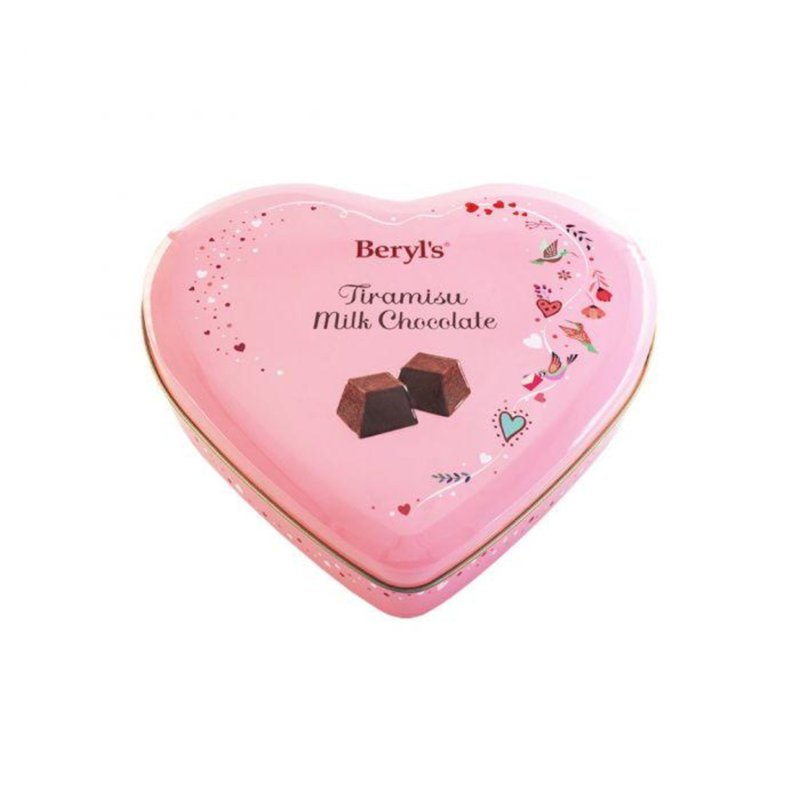 Beryl'S Tiramisu Milk Chocolate (Pink Color Heart Shape Tin)