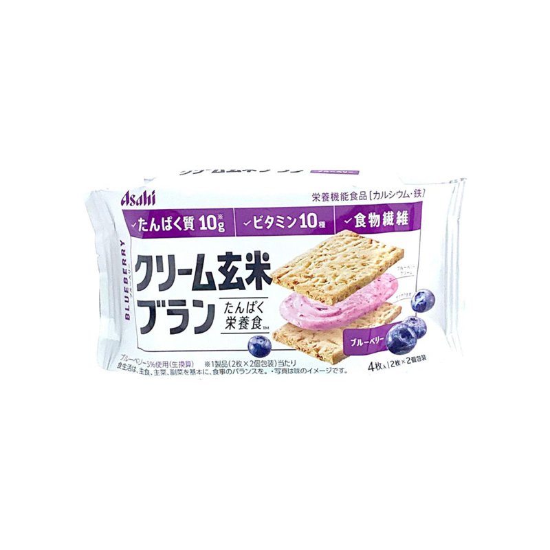 ASAHI Balance Up Fruits Cream Genmai Bran - Blueberry