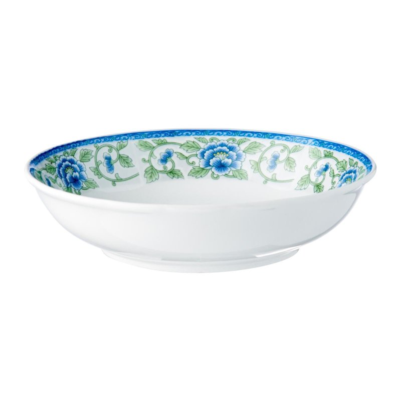 Cheng's Porcelain Soup Plate 6.5" (Blue Flowers Design)