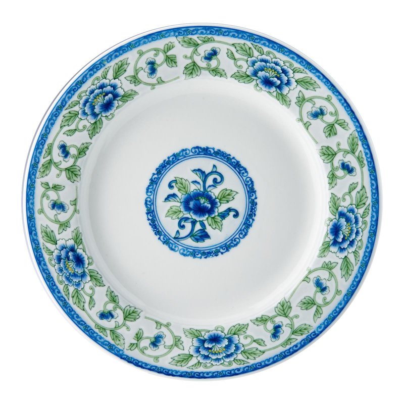 Cheng's Porcelain Shallow Plate 8" (Blue Flowers Design)