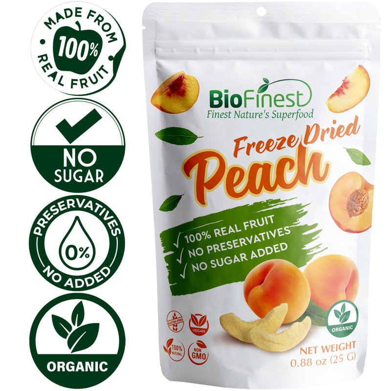 Biofinest Freeze-Dried Peach Snack Organic