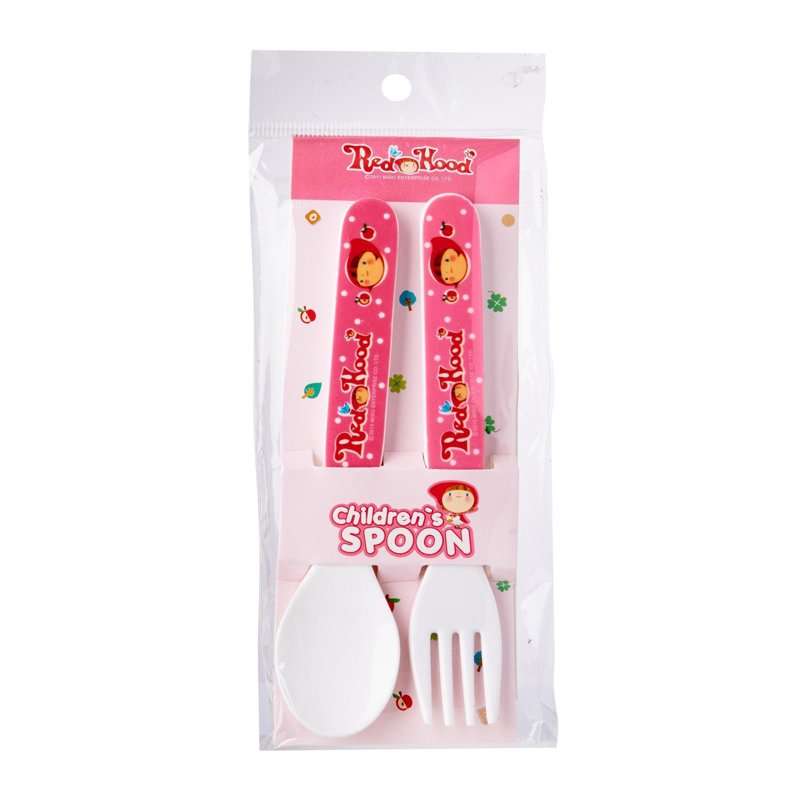Mido Melamine Spoon Fork Set (Red Hood - Red)