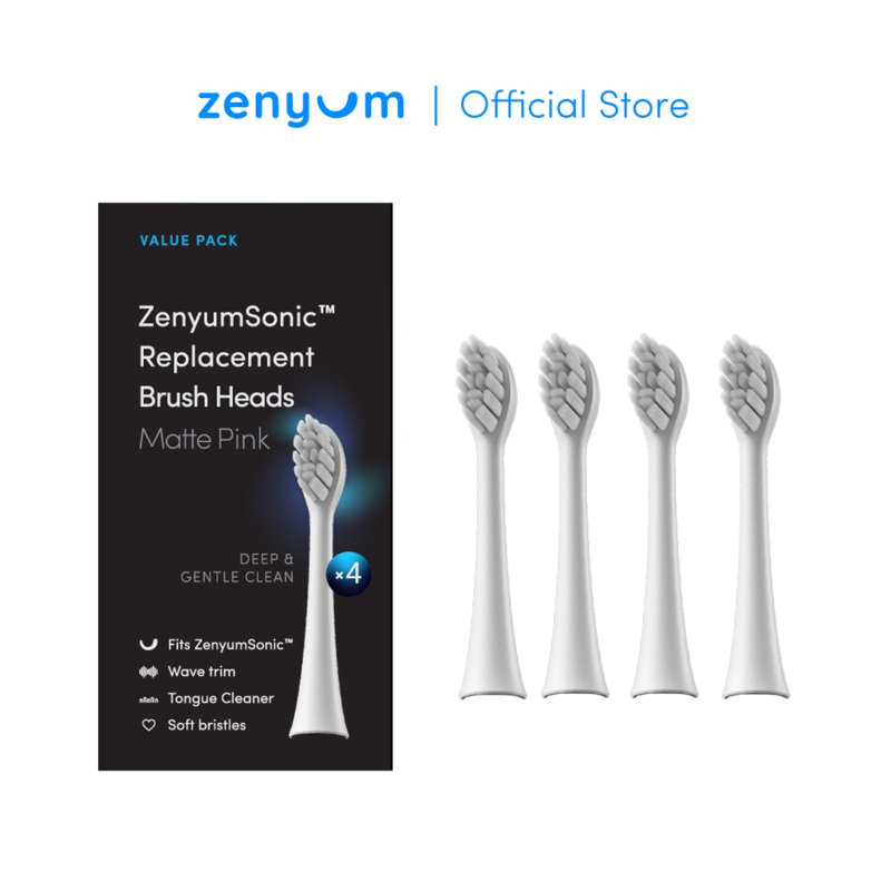 Zenyum Sonic Electric Toothbrush Refills - White 4 S