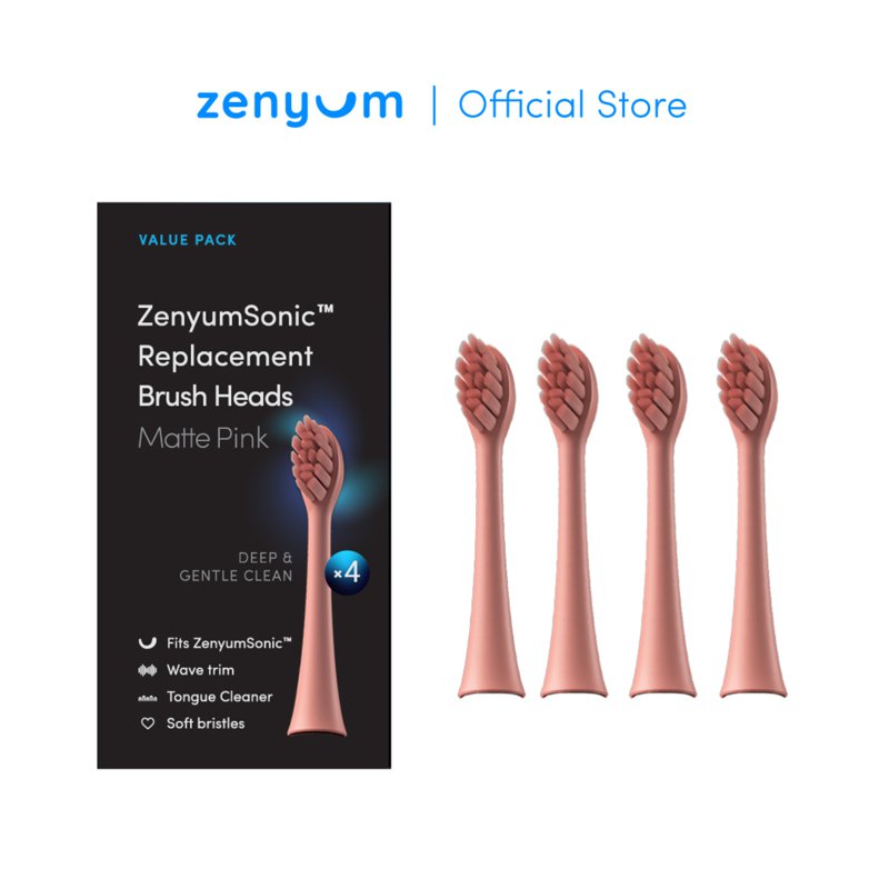 Zenyum Sonic Electric Toothbrush Refills - Pink 4 S