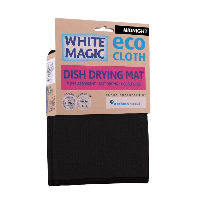 White Magic Dish Drying Mat Midnight