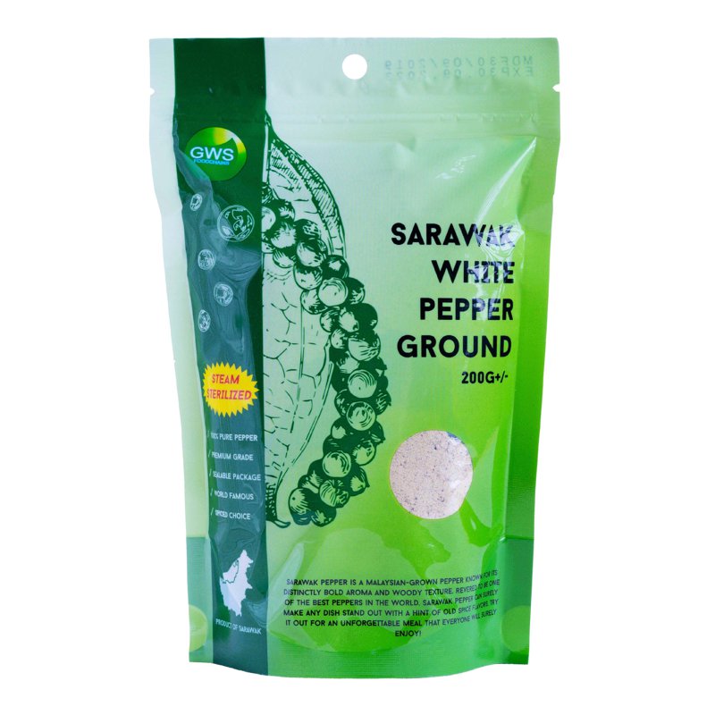 GWS Sarawak White Pepper Ground (Resealable)