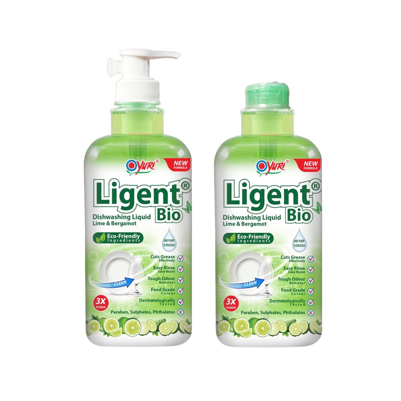 Yuri Ligent Bio Dishwashing Liquid - Lime & Bergamot