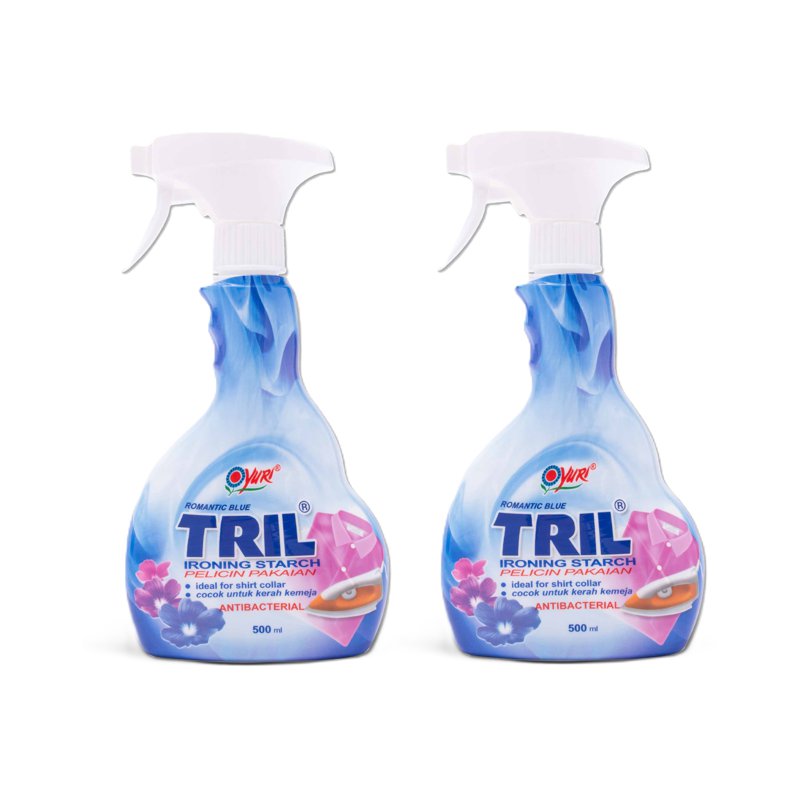 Yuri Tril Antibacterial Ironing Starch Spray - Romantic Blue