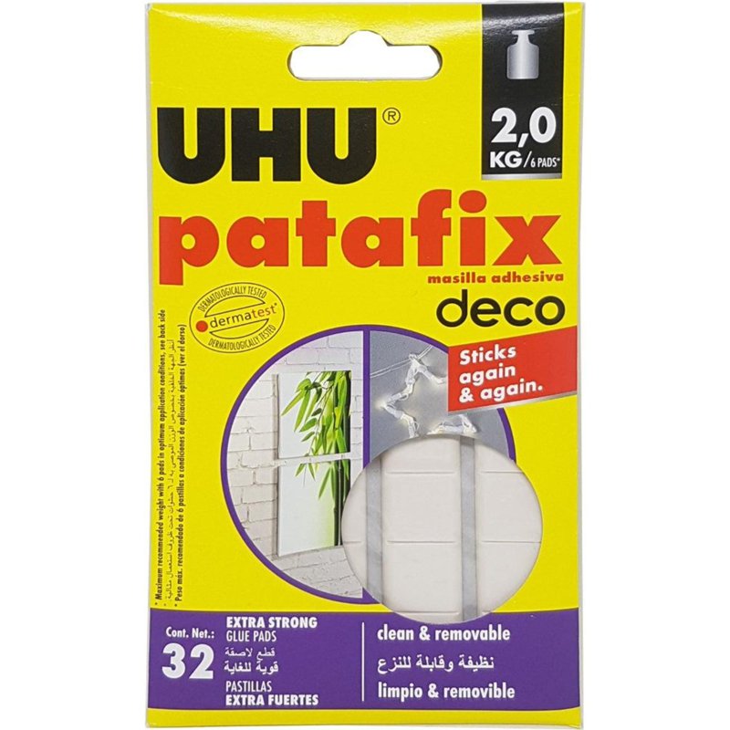 UHU Patafix Propower Removable Black Adhesive Pads (21 Pads)