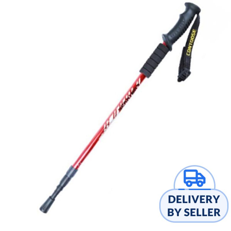 OEM Anti-Shock Telescopic Aluminium Hiking Stick (Red) 1 S