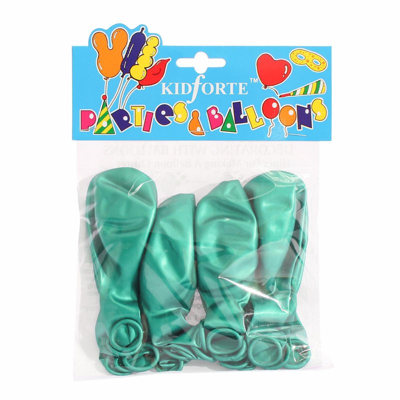 Partyforte 12 Inch Green Metallic Balloon 20 S