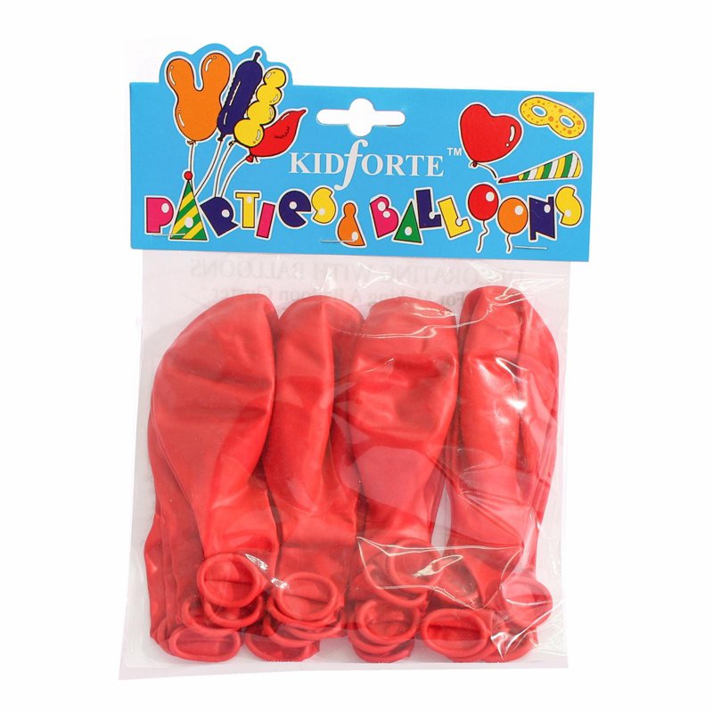 Partyforte 12 Inch Red Metallic Balloon 20 S