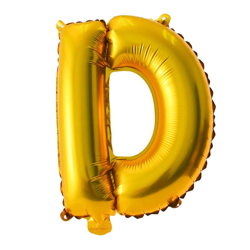 Partyforte Alphabet Balloon - D Gold (40 Inch) 1 S