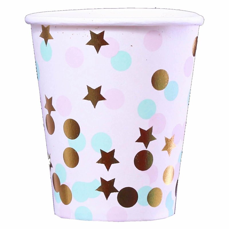 Partyforte Disposable Paper Tableware - Colorful Cups 10 S