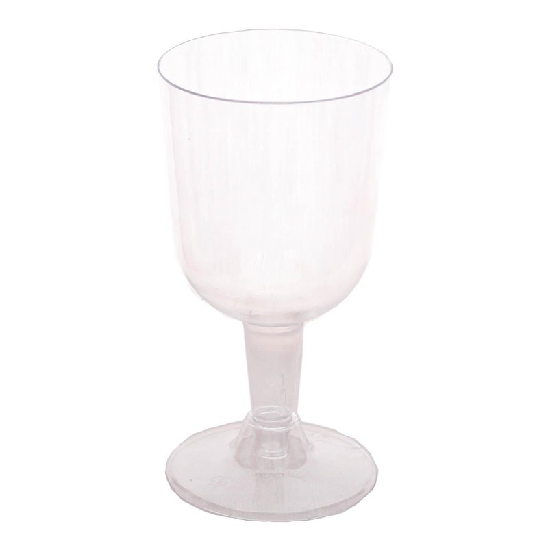 Partyforte Premium Disposable Clear Wine Glass 6 S