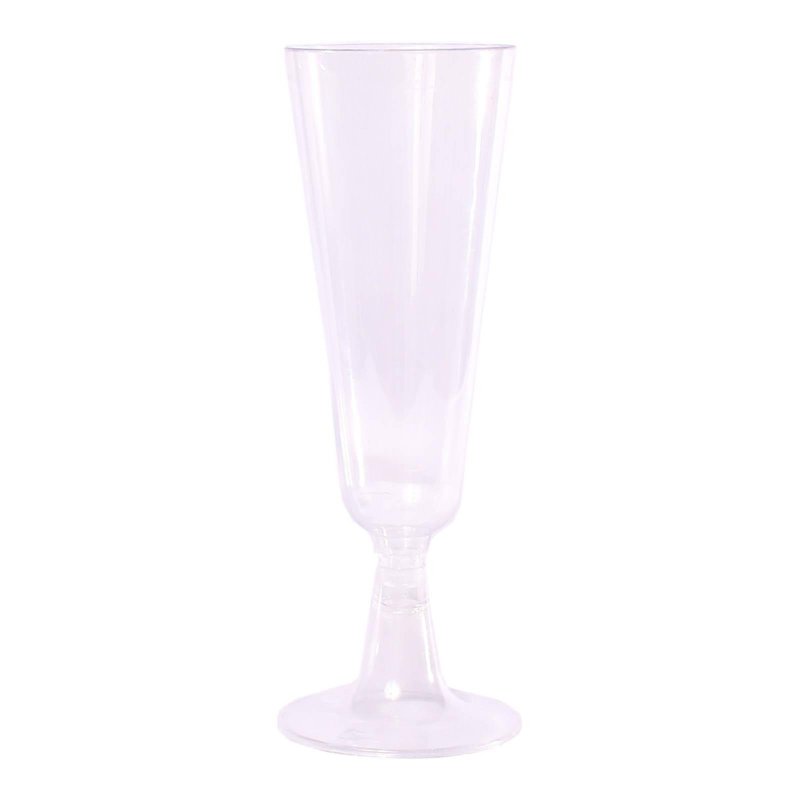 Partyforte Premium Disposable Clear Champagne Flute 6 S