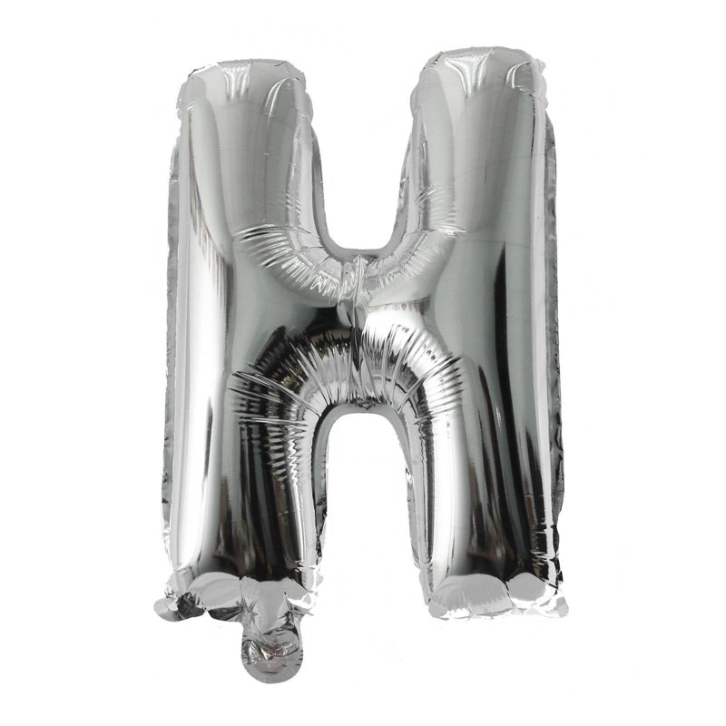 Partyforte Alphabet Balloon - H Silver (40 Inch) 1 S