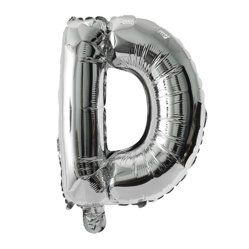Partyforte Alphabet Balloon - D Silver (40 Inch) 1 S