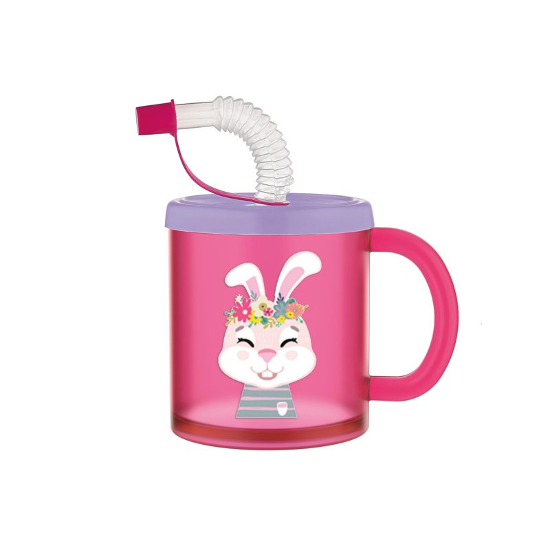 Renga Rubby Tumbler With Straw - 210ML (Pink) 1 S