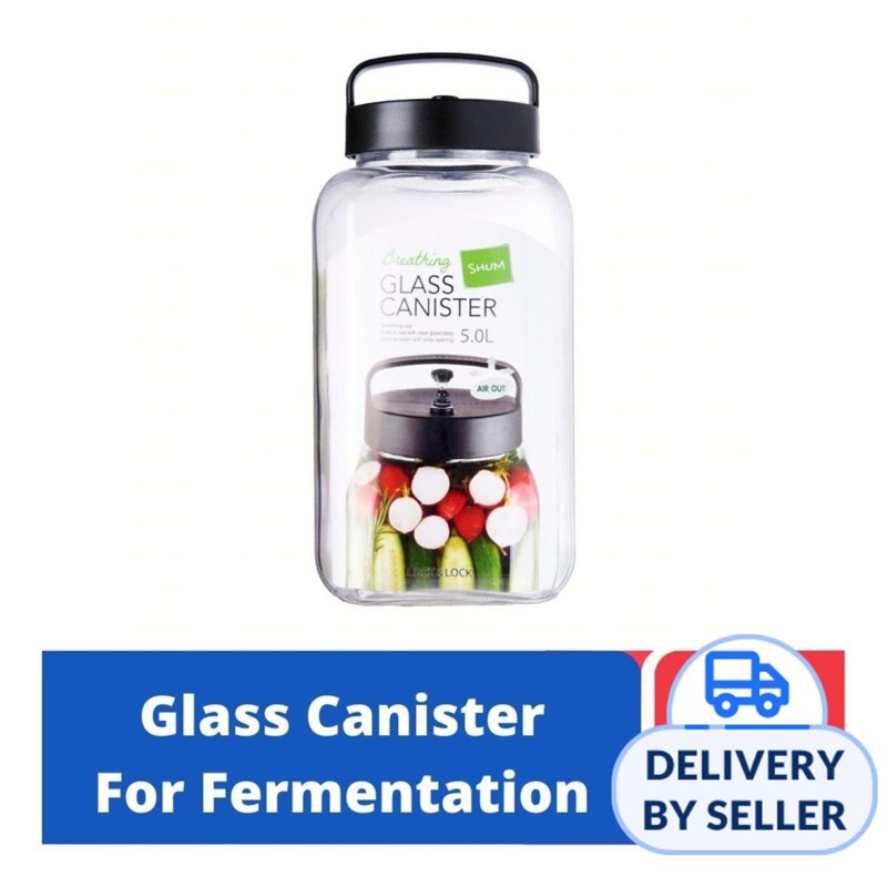 Lock&Lock Breathing Glass Canister with Handy