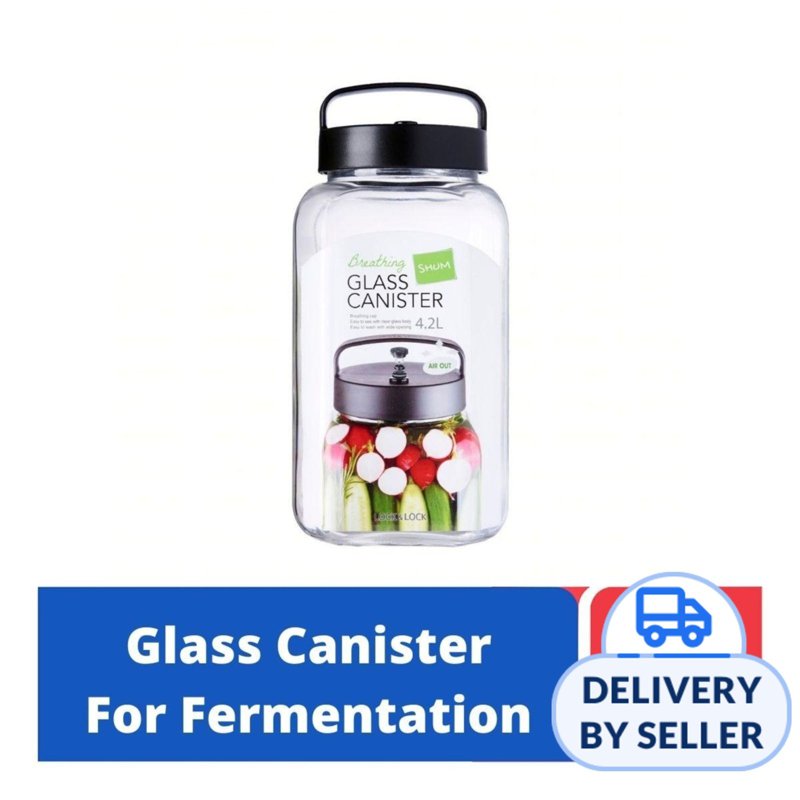 Lock&Lock Breathing Glass Canister with Handy