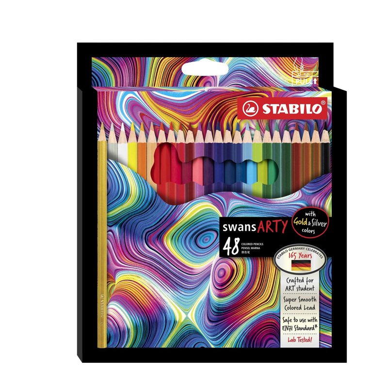Stabilo Swans Arty Coloured Pencils 48 colours 1 S