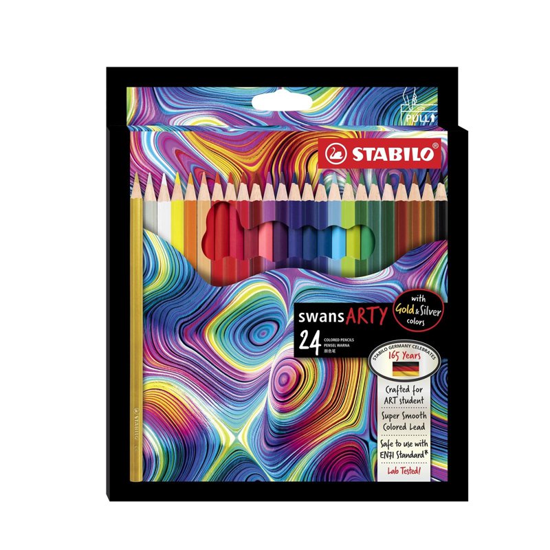 Stabilo Swans Arty Coloured Pencils 24 colours 1 S