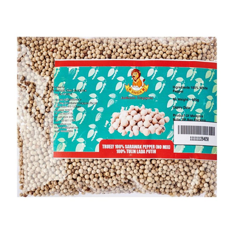 Sinsia White Pepper Berries (Packed in bag)