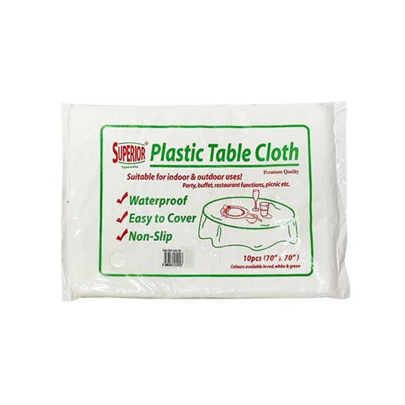No Brand Table Cloth White 70" x 70" x