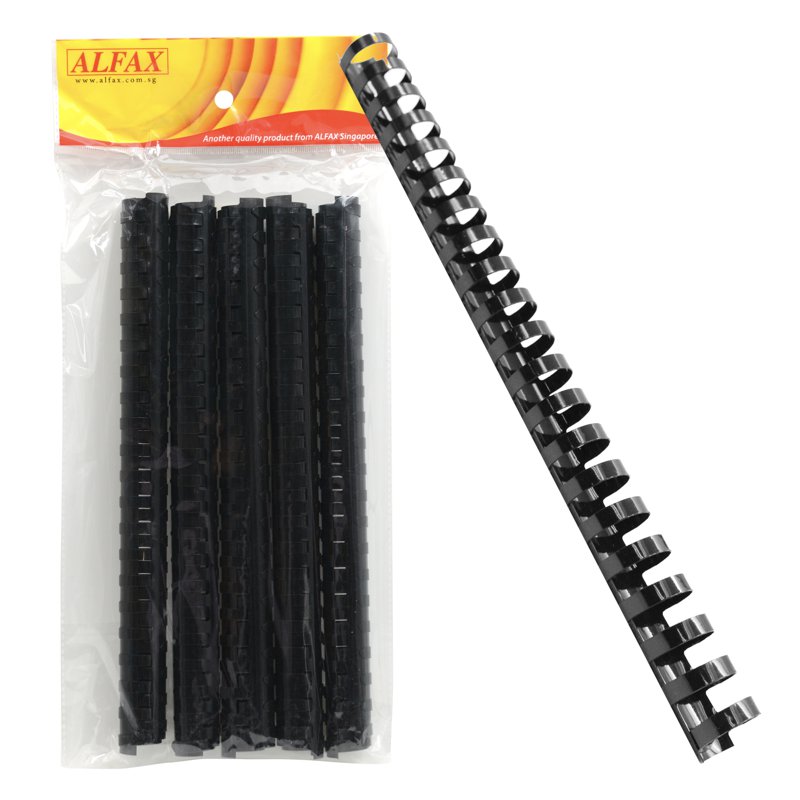 Alfax 122BK Binding Ring 22mm 21Rings A4 - Black 10 S