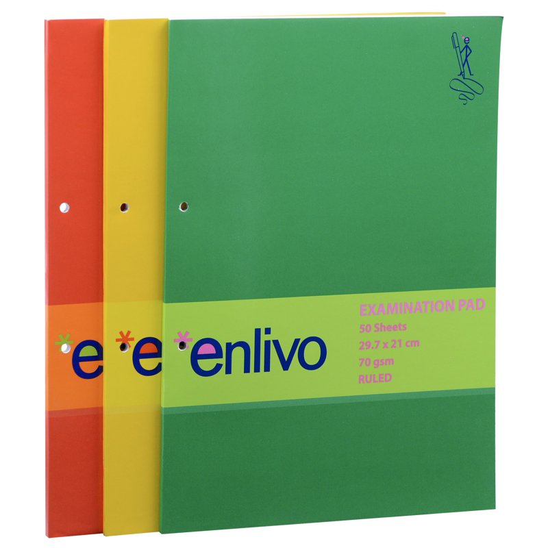 Enlivo PD0673478 Exam Pad with Hole A4 - Side Bound 3 S