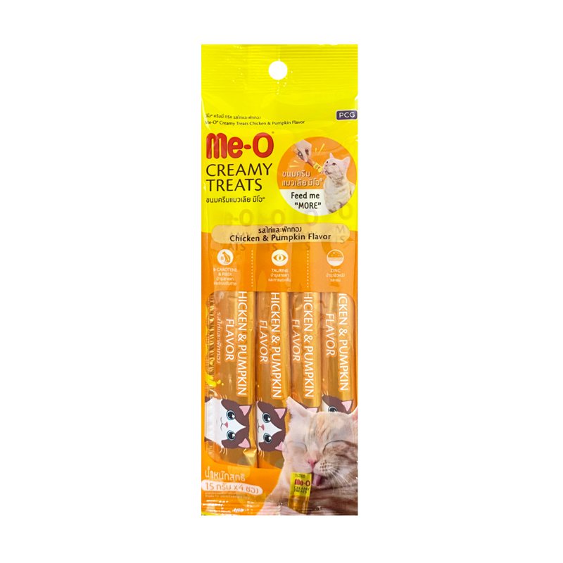 Me-O Cat Creamy Treats - Chicken & Pumpkin Flavor